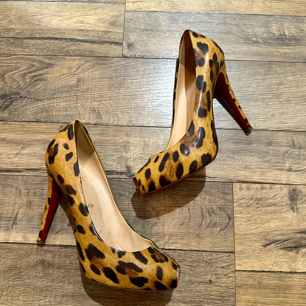 Christian Louboutin Peep Toe Stilletos
